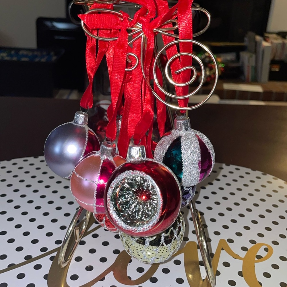 8 Mica Mercury Mulicolor/glitter Ornaments!